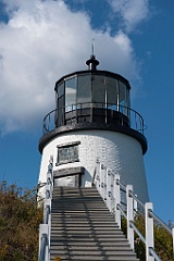 Owls Head Lighthouse Tower on a Sunny Summer Day